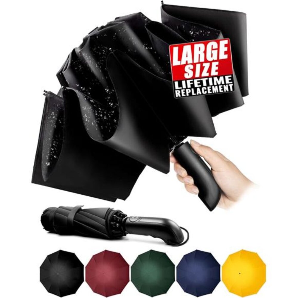 Travel Inverted Umbrella Compact Windproof- Automatic reverse Umbrellas